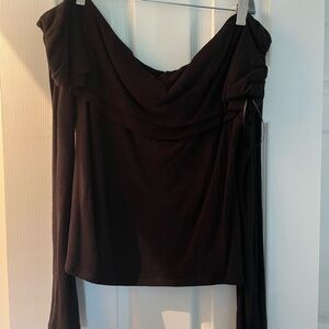 Every by Dillards Off-the-Shoulder Black Sweater